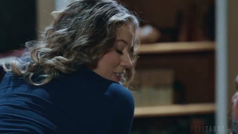 River Lynn blonde in blue top during anal scene thumbnail