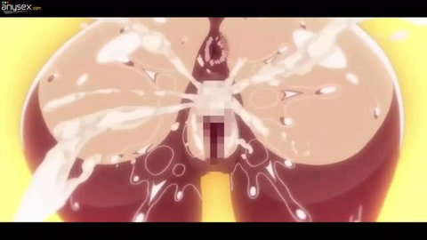 Hentai threesome creampie cumshot on ass and pussy