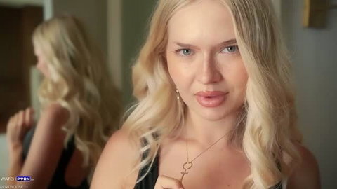 Lulu Romanova blonde Pet of the Month nude with key necklace