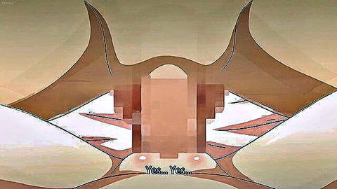 Censored hentai close-up of anime girl's spread thighs and pussy