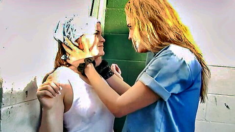 Blonde dominates redhead in sensual lesbian embrace, Filly Films thumbnail