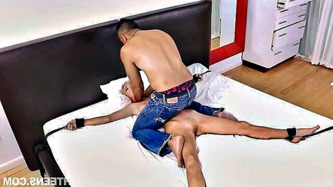 Molly Mae bound and fucked in punishing teen scene