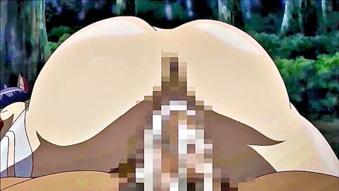 Hentai fox girl with huge ass in doggy style penetration scene