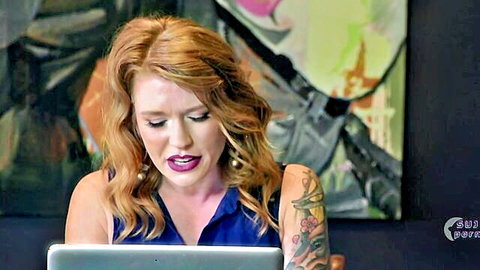 Tiffany Doll redhead with tattoos in pregnancy sex guide