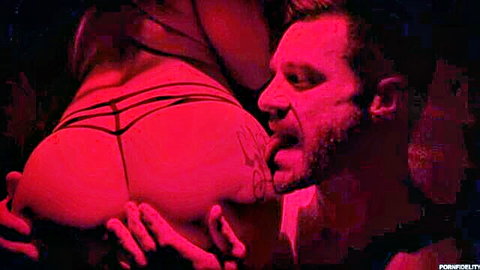 Katrina Jade big ass in red lingerie grabbed by man in hardcore scene