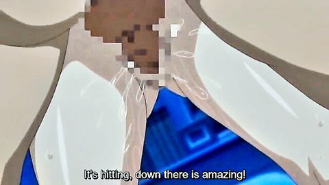 Anime hentai girl in ecstasy from deep vaginal penetration