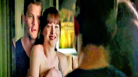 Dakota Johnson intimate embrace with partner in Fifty Shades Freed scene