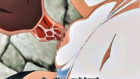 Hentai anime: muscular orc penetrating fair-skinned elf girl in white dress, censored explicit scene