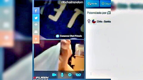 Chilean big boobs model in bridal veil, teasing feet on webcam
