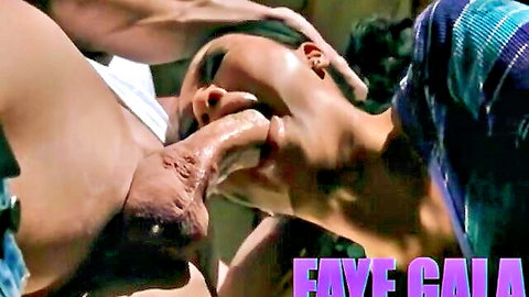 Faye Gala deepthroating thick cock in passionate oral sex