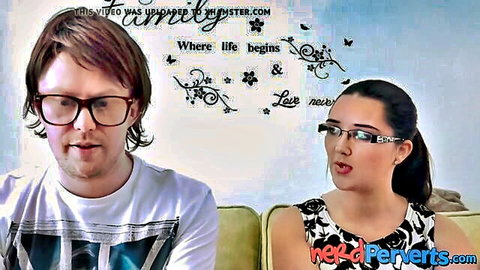 Pixiee Little, cute girl with glasses, seduces nerdy gamer in intimate scene