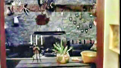 Rustic interior scene from vintage 1982 adult film A Reencarnacao do Sexo