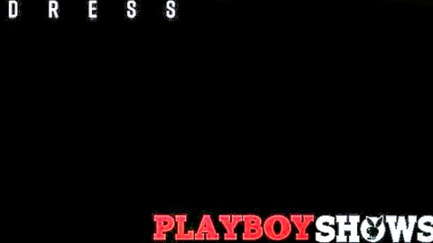 Hot couple in dresses kissing and touching passionately from Playboy Shows