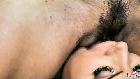 Uma Jolie close-up oral on man in surprise threesome
