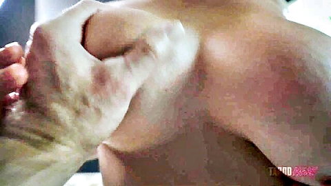 Vanessa Cage's large breast squeezed from behind in steamy encounter