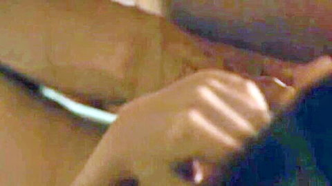 Beautiful Korean woman in intimate sex scene with touching